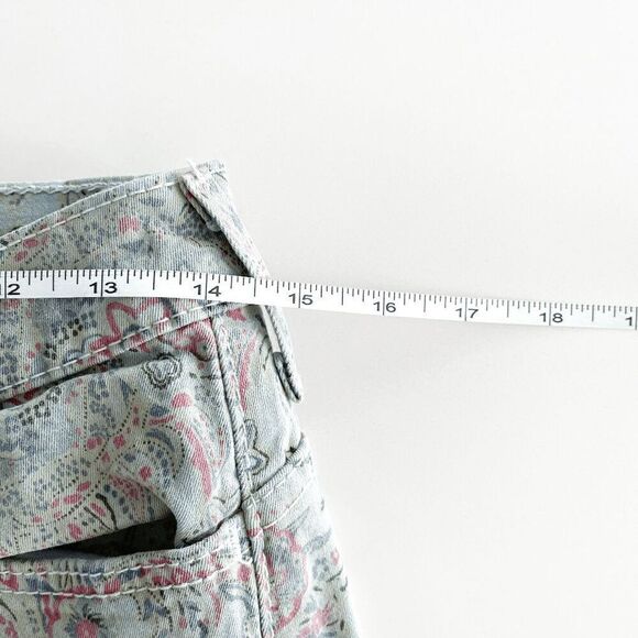 True Religion Womens Chrissy Mid-Rise Straight-Leg Skinny Fit Floral Jeans Green - Picture 3 of 10